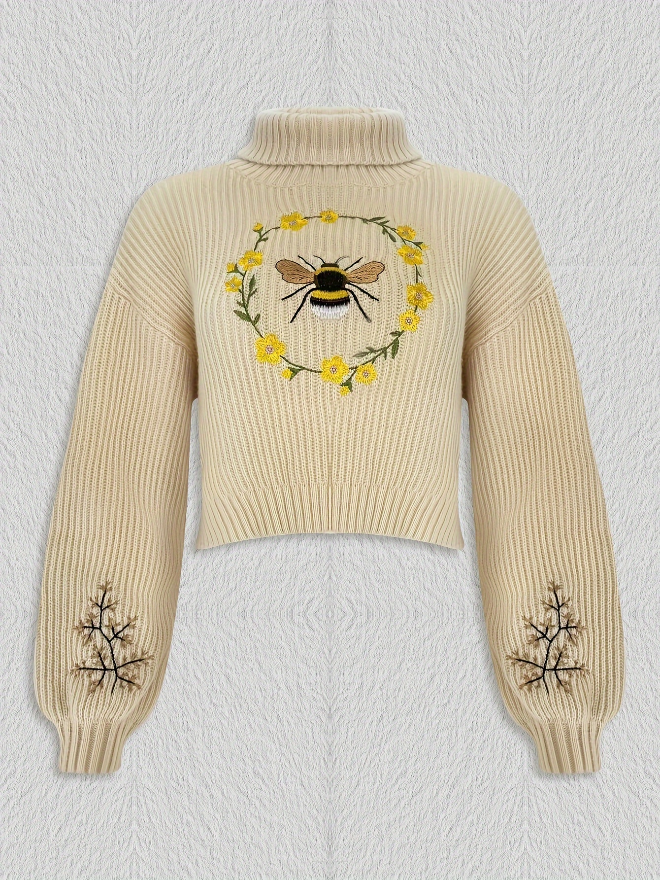 Honeybee Bloom Knit Turtleneck