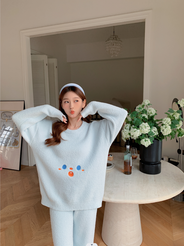 Frosty Mood Fleece Set – Baby Blue Comfortwear