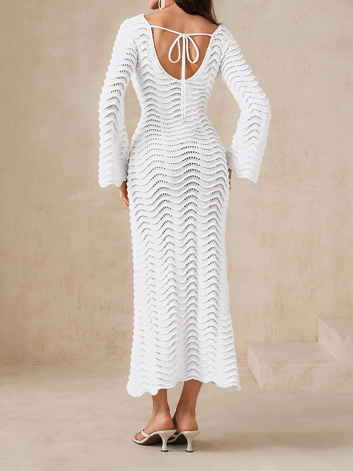 Ocean Breeze Crochet Maxi Dress – Boho Elegance in Every Wave
