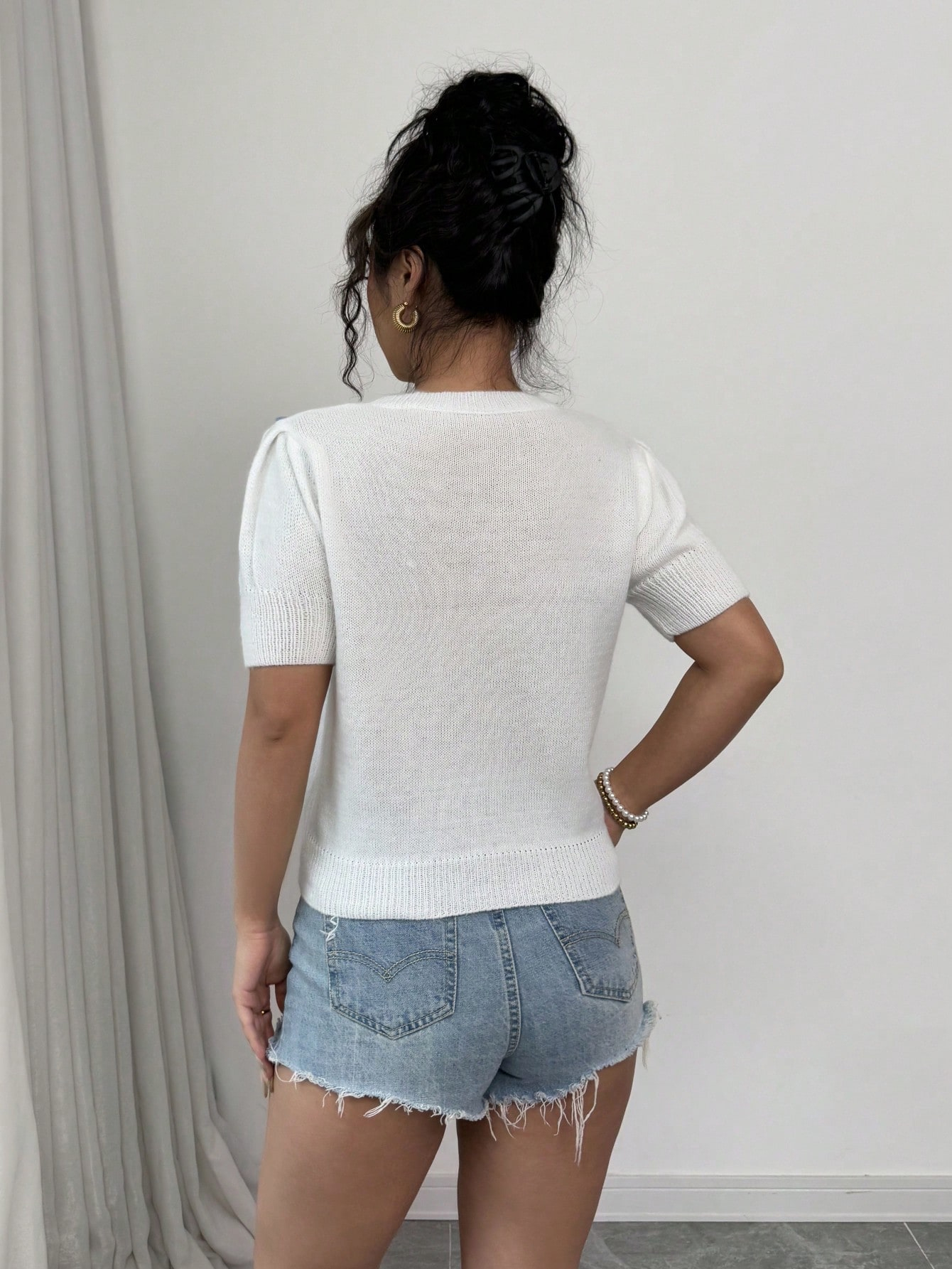 Pastel Bow-Tied Knit Tee