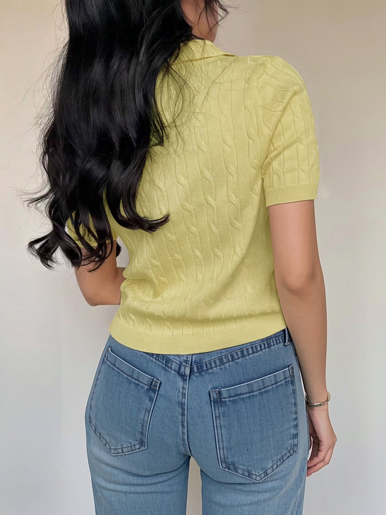 Lemon Pop Knit Polo