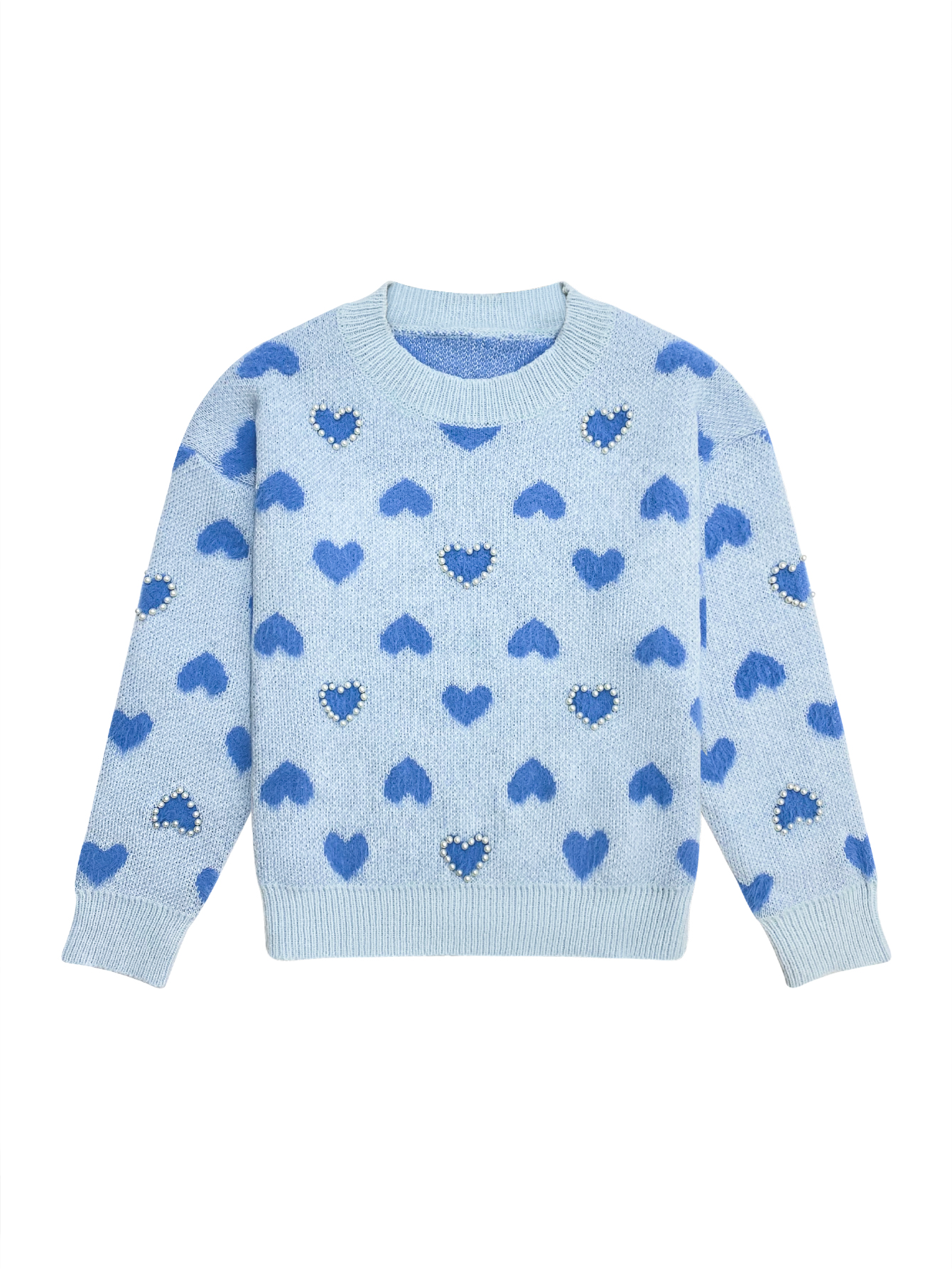 Blue Crush Heart Knit