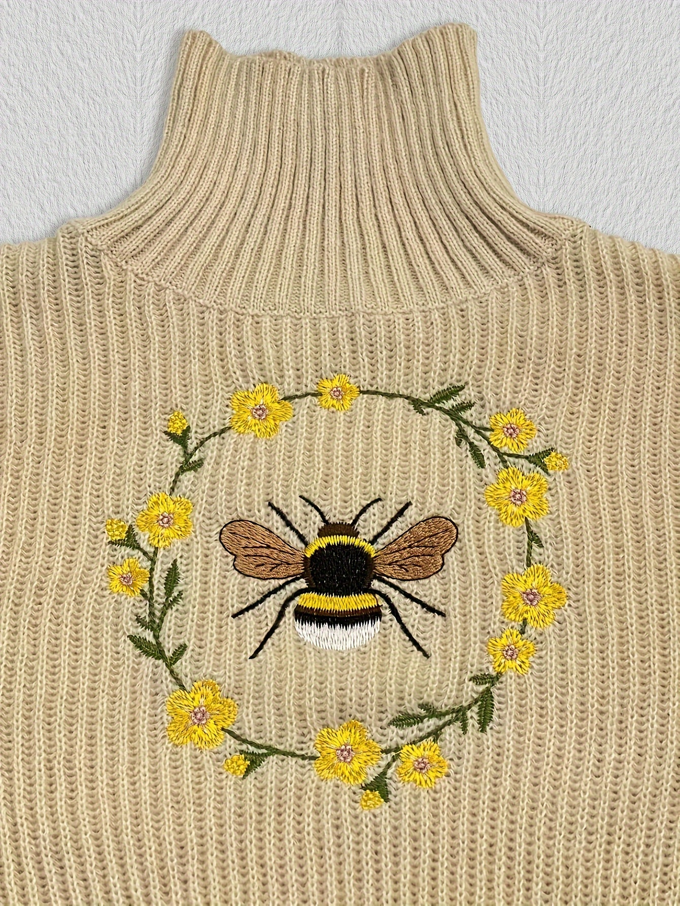 Honeybee Bloom Knit Turtleneck