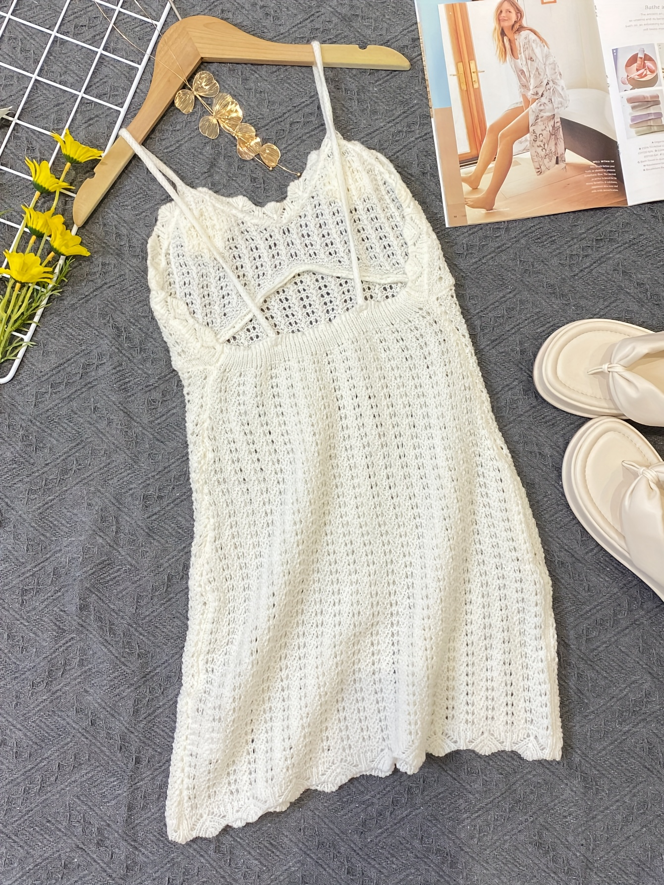 Daisy Kiss Crochet Mini Dress – Ivory Dream