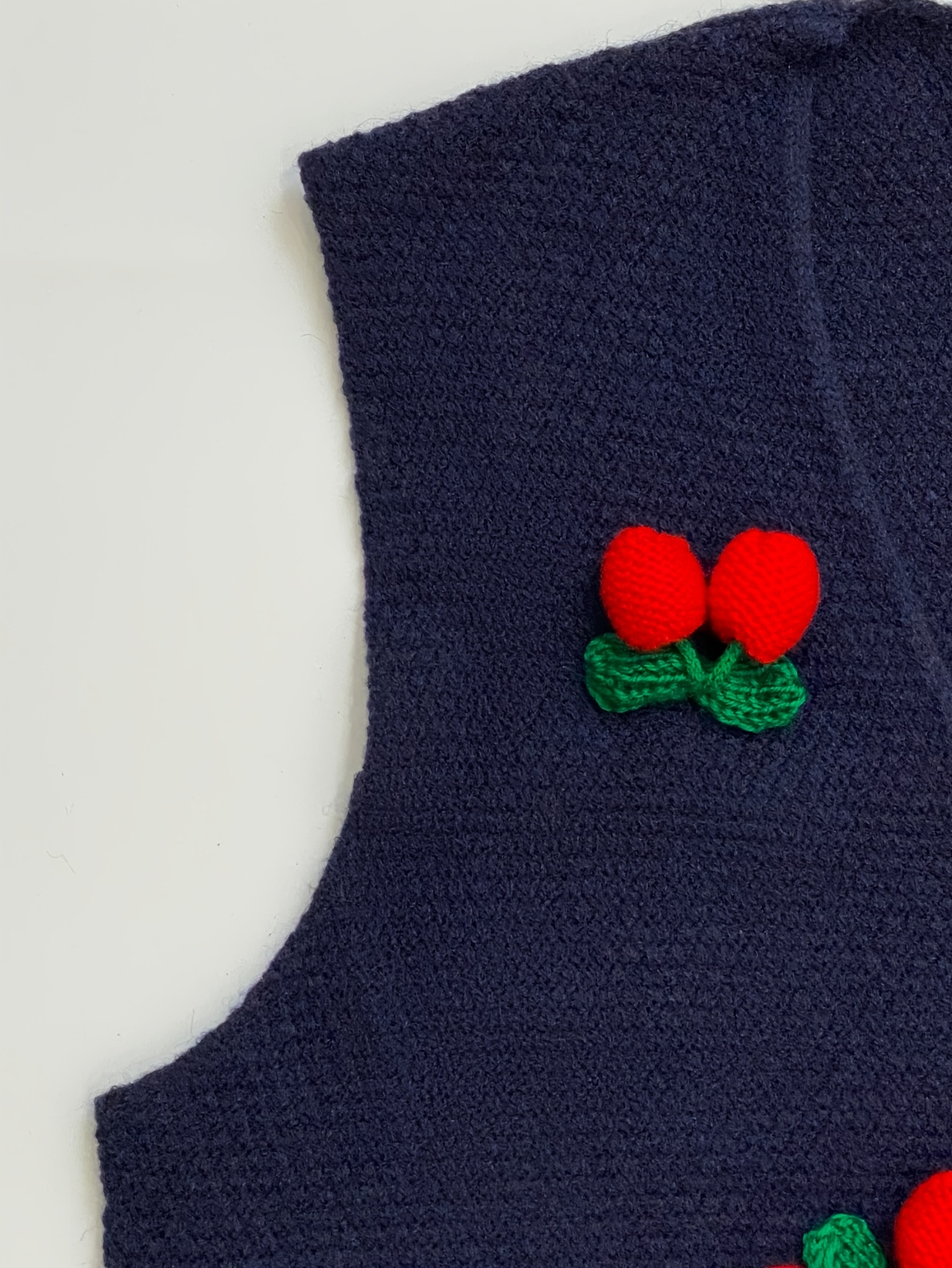 Cherry Pop Knit Tie Vest