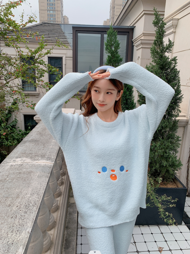 Frosty Mood Fleece Set – Baby Blue Comfortwear