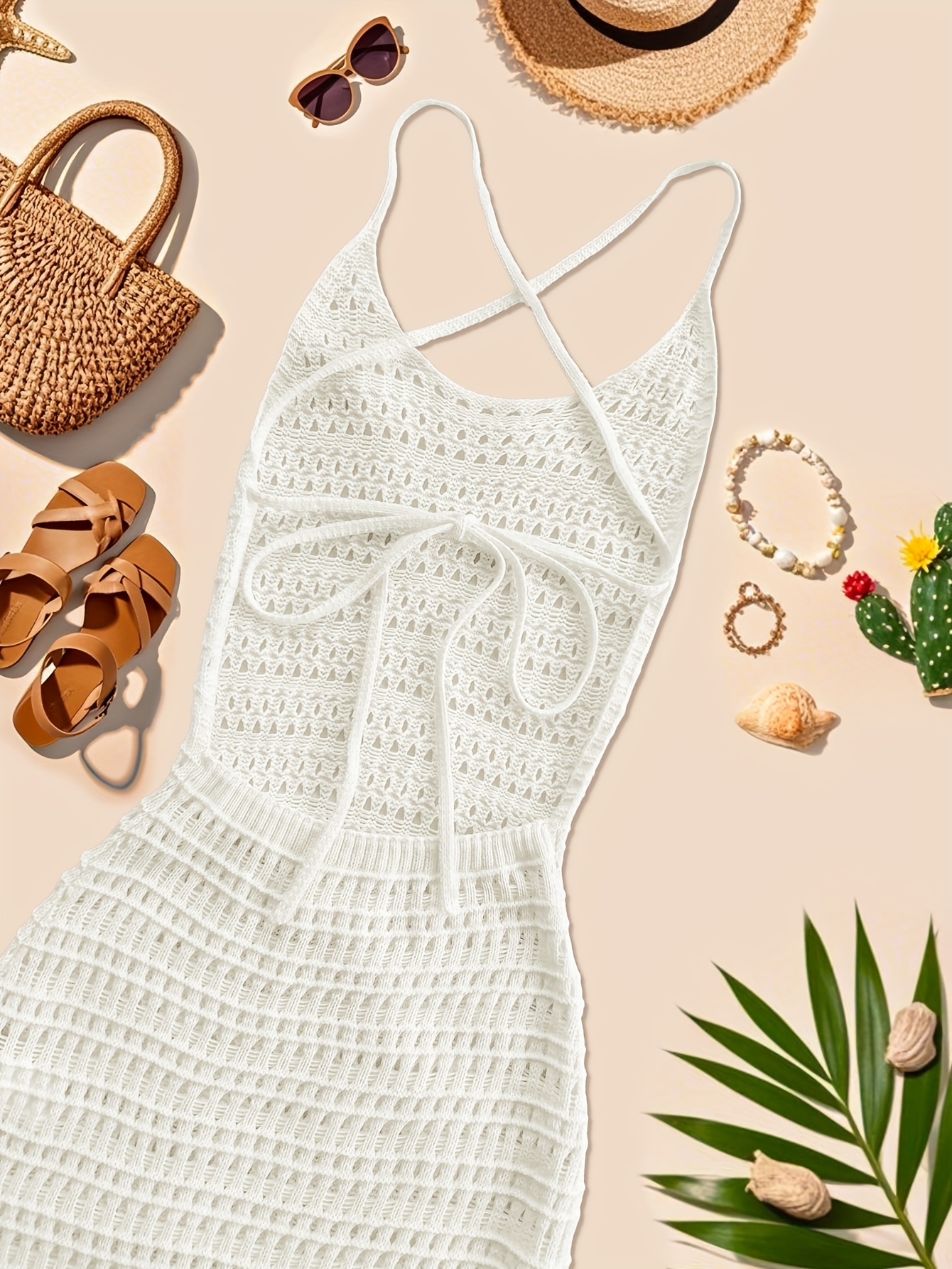 Seashell Dreams Crochet Cover-Up Dress