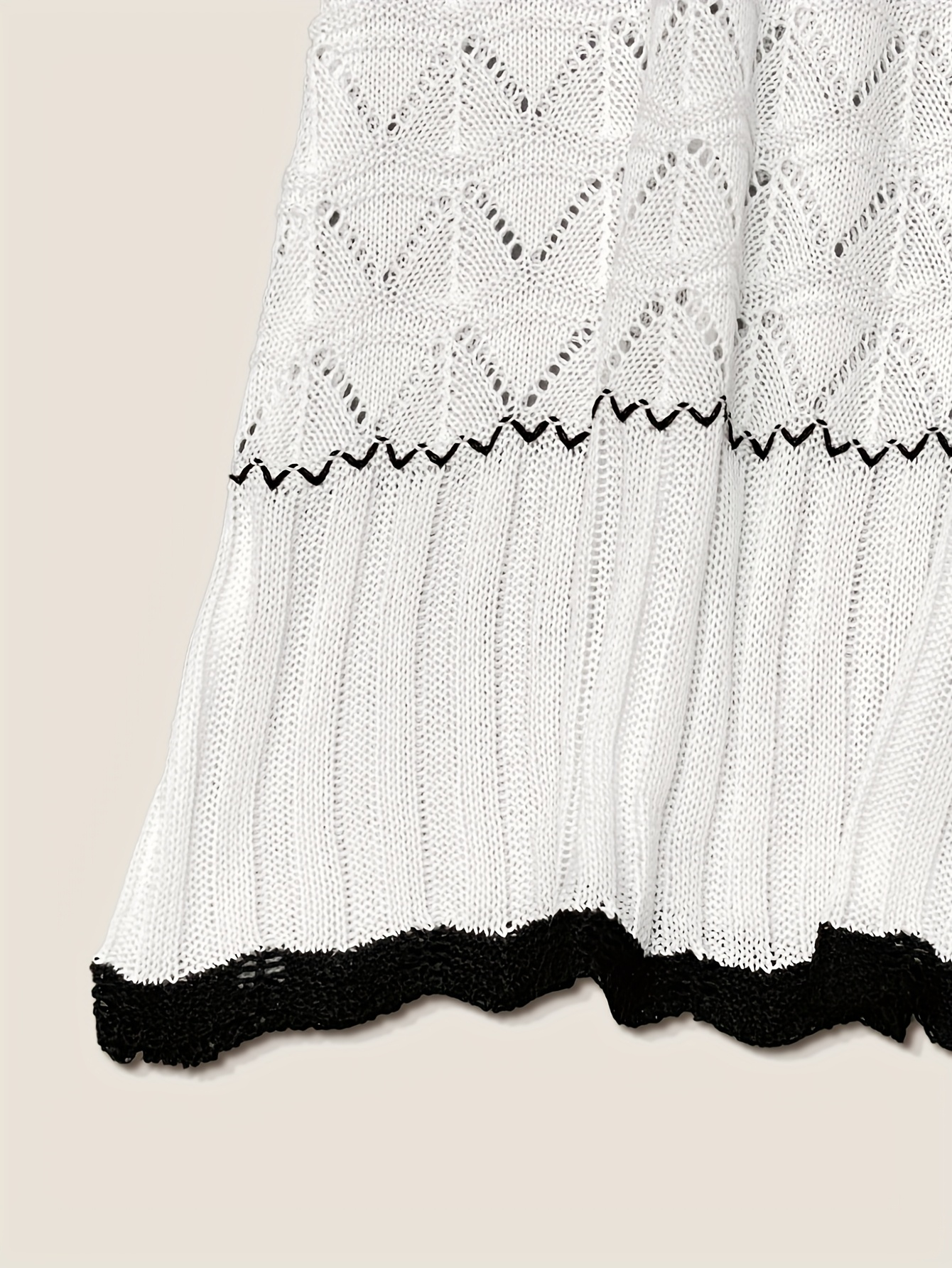 Monaco Waves Knit Maxi Dress – Black & White Elegance