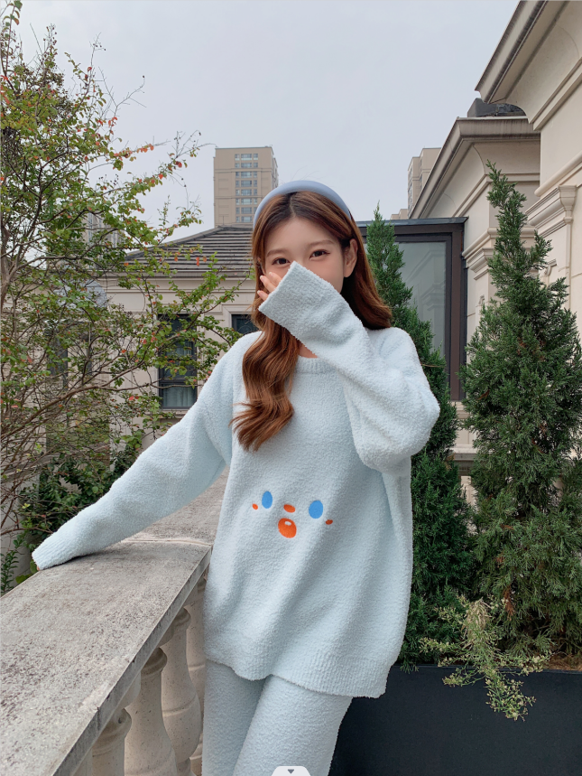 Frosty Mood Fleece Set – Baby Blue Comfortwear