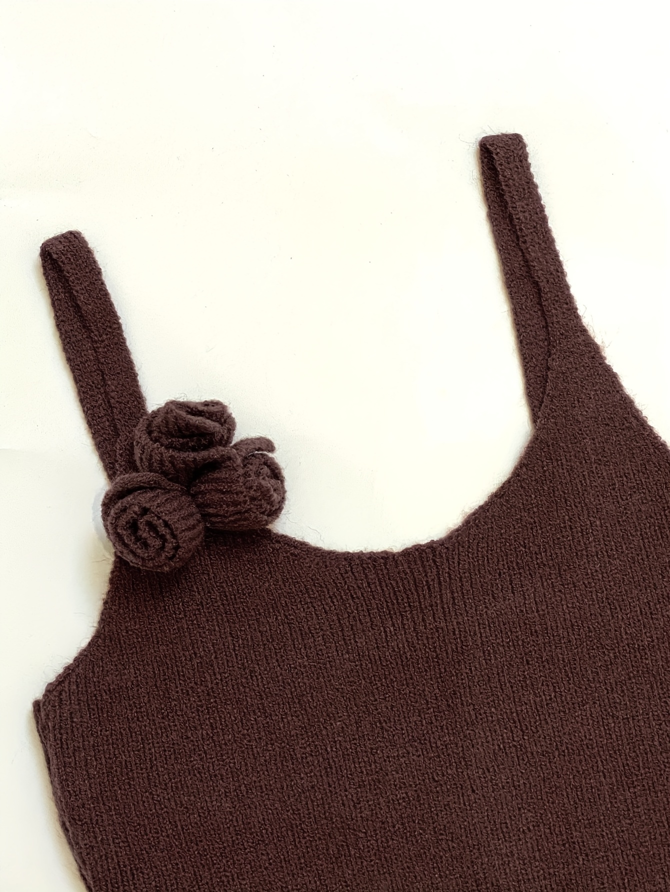Mocha Bloom Knit Bodycon Midi Dress – Elegant & Effortless