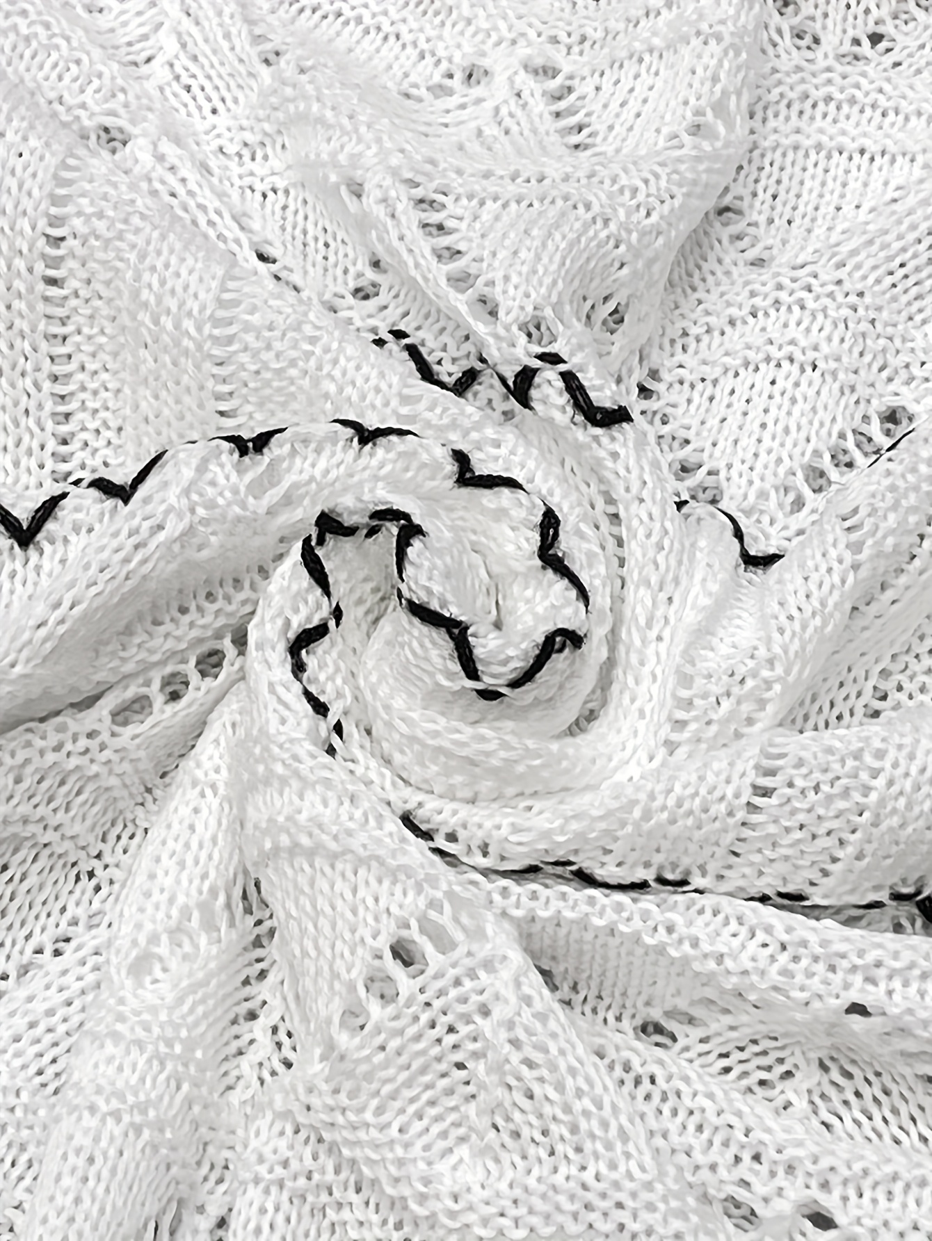 Monaco Waves Knit Maxi Dress – Black & White Elegance