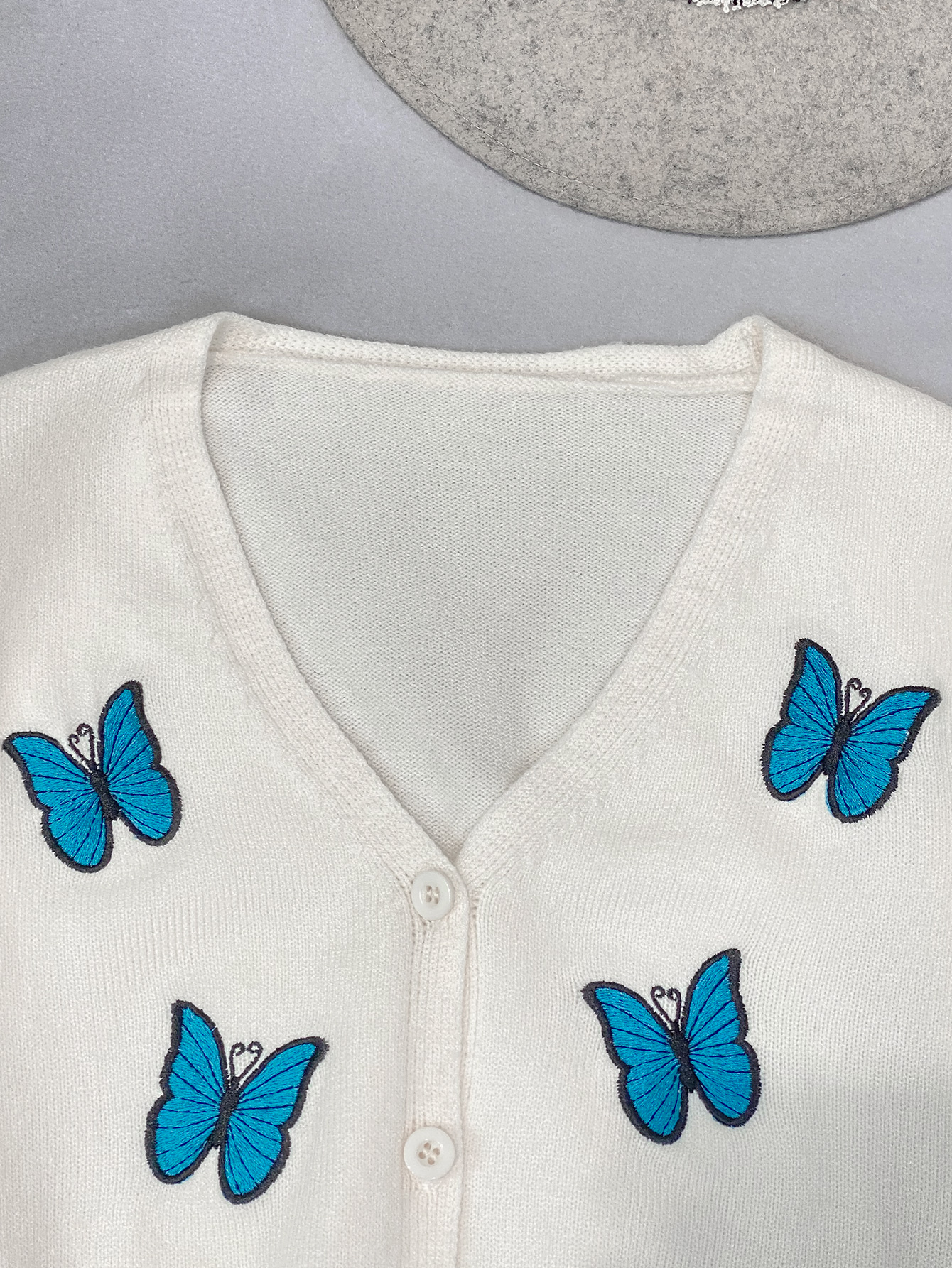 Bloom & Button Crochet Tee