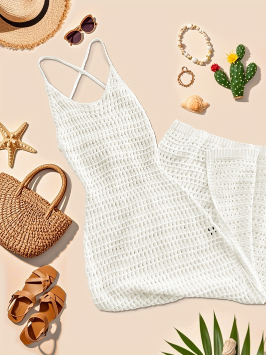 Seashell Dreams Crochet Cover-Up Dress