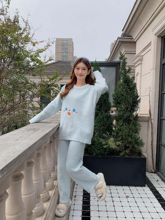 Frosty Mood Fleece Set – Baby Blue Comfortwear